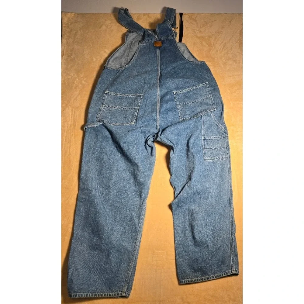 Walls Vntg Denim Overalls Mens 46x30 Carpenter Bib Workwear 90s USA. 892